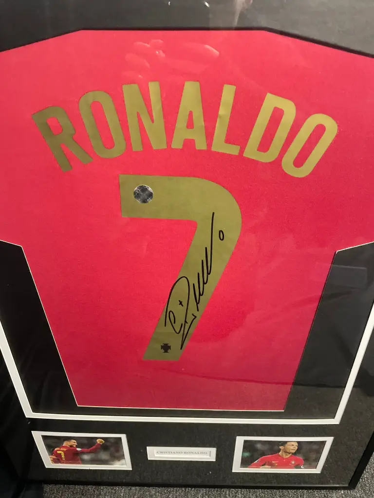Framed & Signed Cristiano Ronaldo Portugal #7 Match Shirt - 2.webp