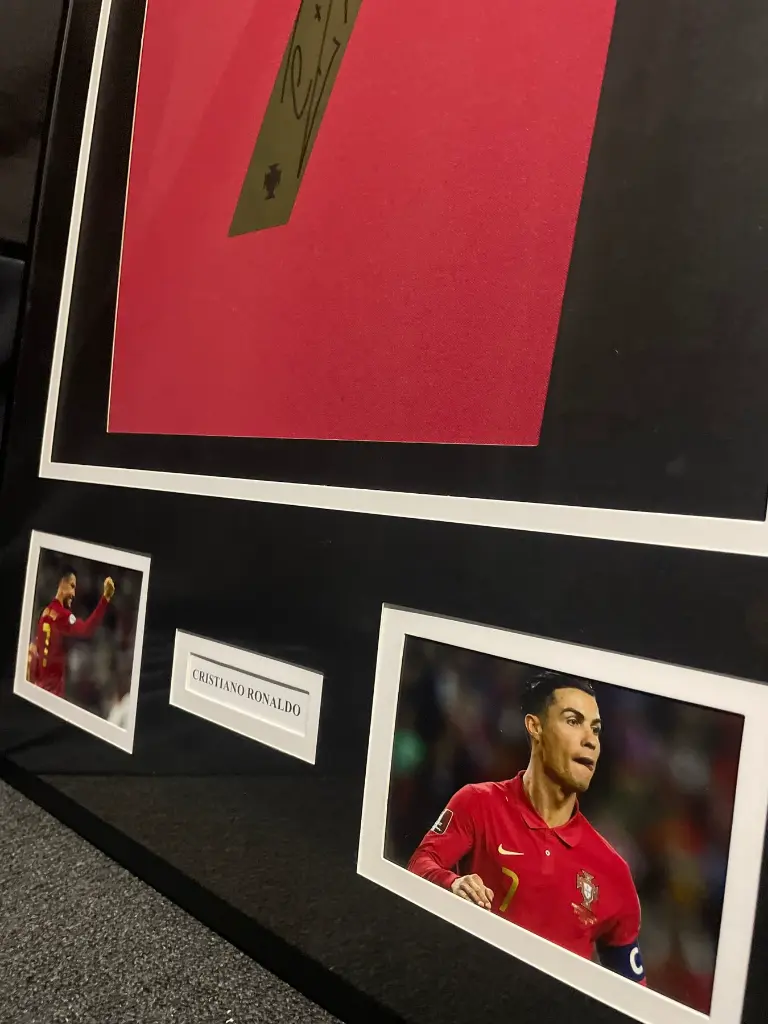 Framed & Signed Cristiano Ronaldo Portugal #7 Match Shirt - 3.webp