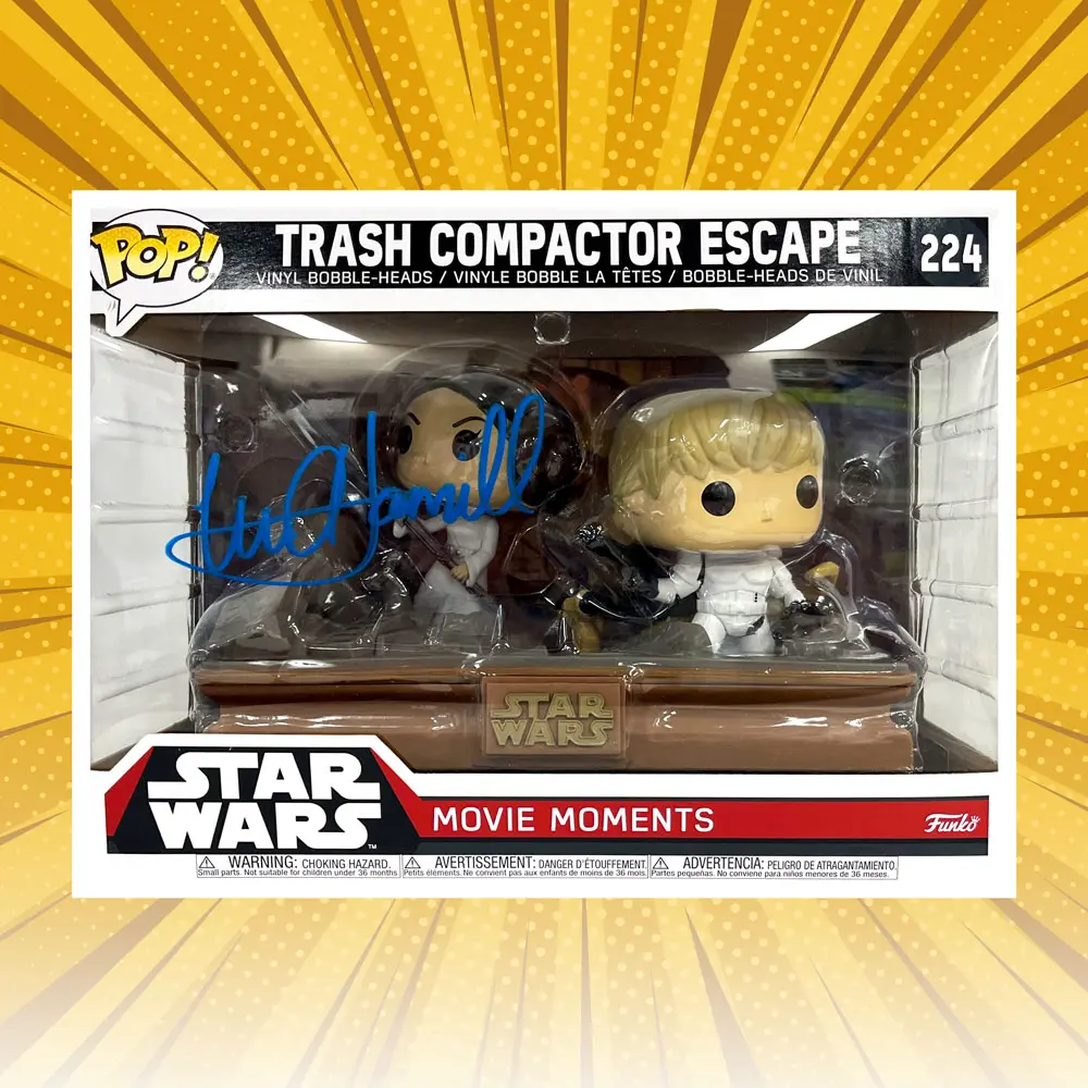 Mark Hamill Signed “Trash Compactor” Funko Pop! Set – Star Wars | Certified Authentic