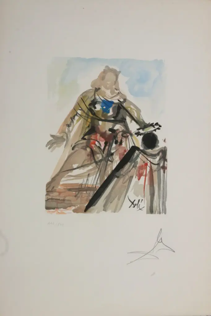 Salvador Dalí – L'Art d'Aimer: On voit cette reine… (1979) – Hand-Signed & Numbered Woodcut Print