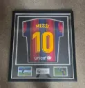 Lionel Messi Official Signed 2020-21 Barcelona Home Shirt | Icons Certificate & Classic Frame