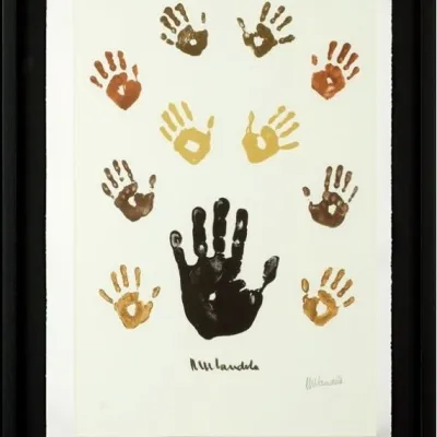 Limited Edition Lithograph - Nelson Mandela Impressions of Africa, Hand Signed by Nelson Mandela
