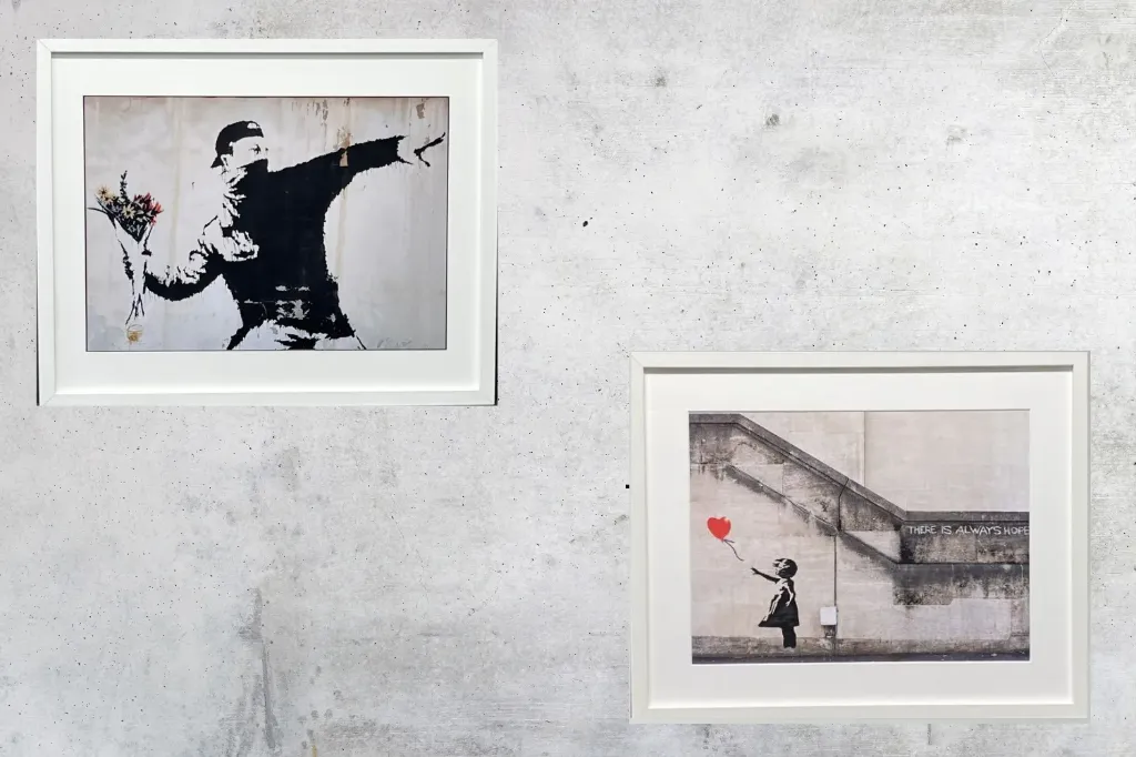 Your Choice of Banksy Print: Girl with Balloon OR Love Is In The Air
