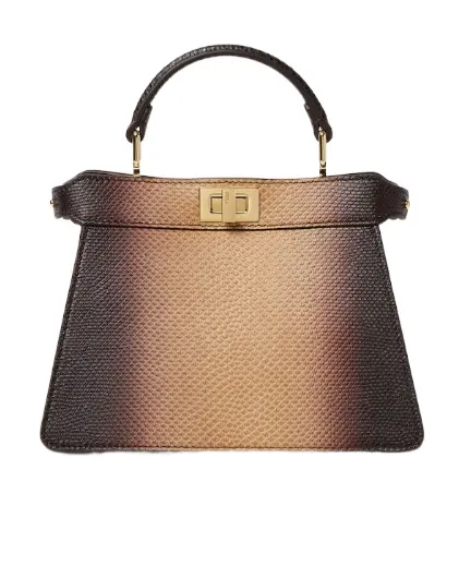 Fendi Peekaboo ISeeU Petite Gradient Brown Karung Bag