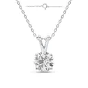 Solitaire lab grown diamond pendant 1.00 carat